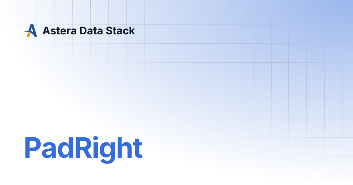 PadRight | Version 10 | Astera Data Stack