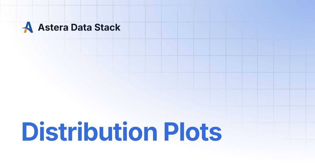 Distribution Plots | Version 10 | Astera Data Stack