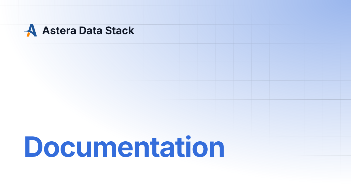 Documentation | Version 11 | Astera Data Stack
