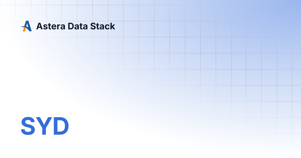 SYD | Version 6 | Astera Data Stack
